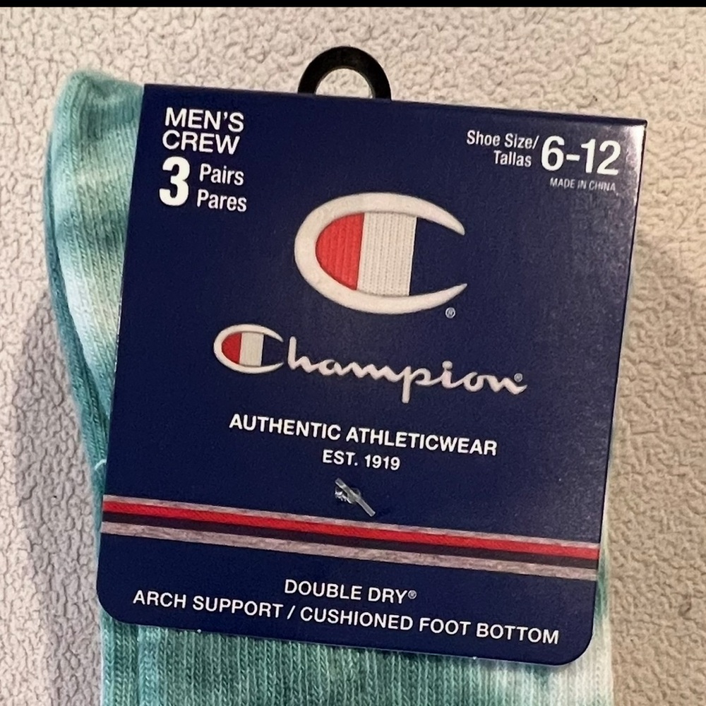 3 PACK of Champion Gray and White Athletic Socks with Cushioned Support